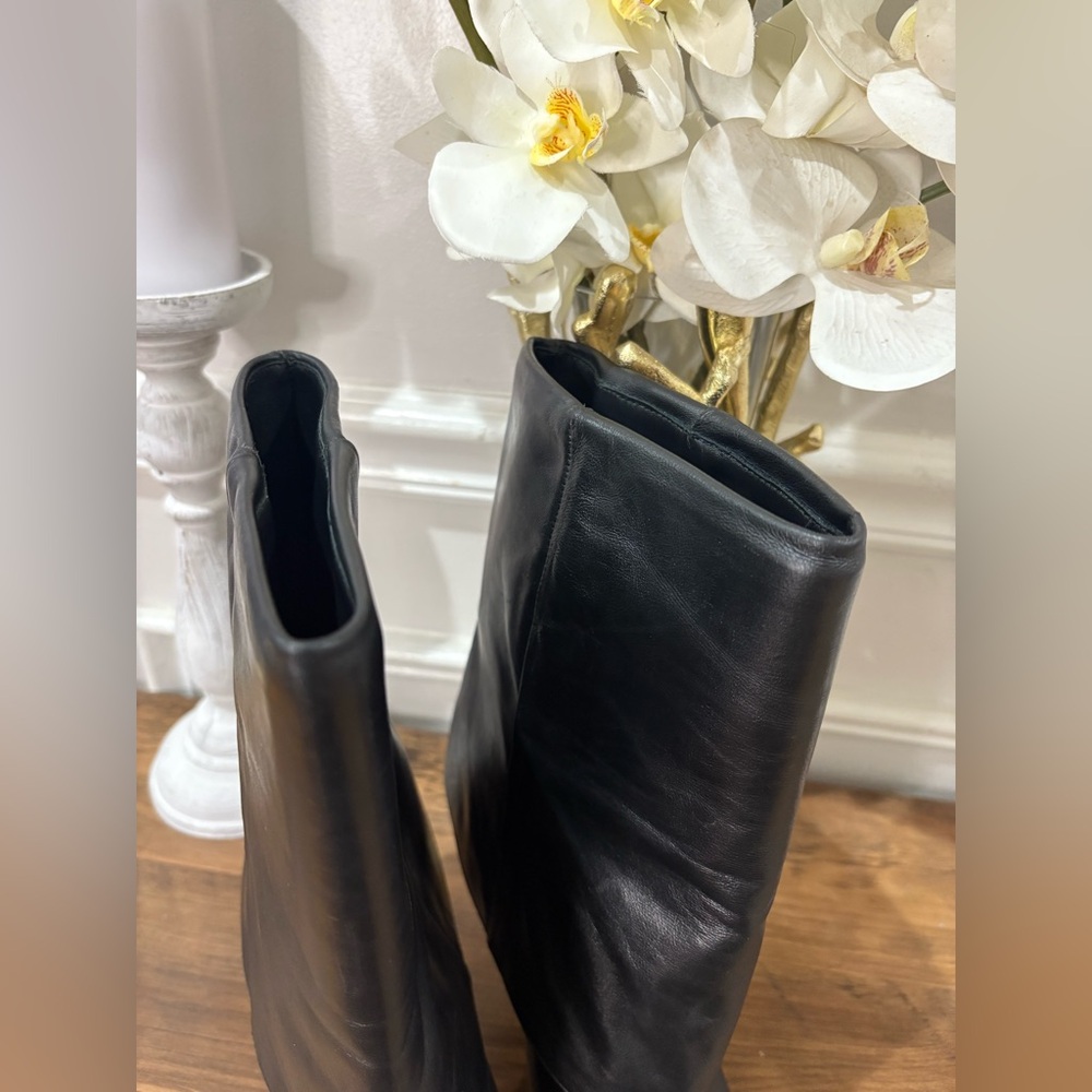 Elegant Black Leather Women's Boots by Black Suede studio - Picture 4 of 10